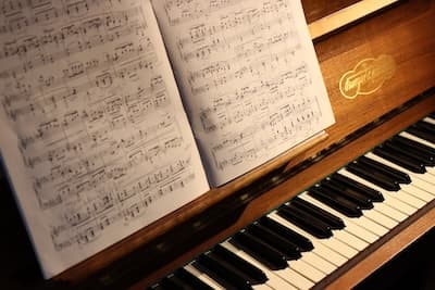 Sheet Music on a Piano